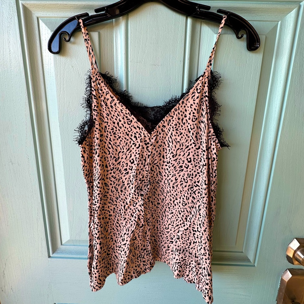 Lacy Leopard Tank Blouse